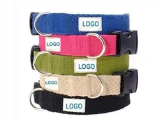 לוגו מותאם אישית 100% כותנה קולרים לכלבים